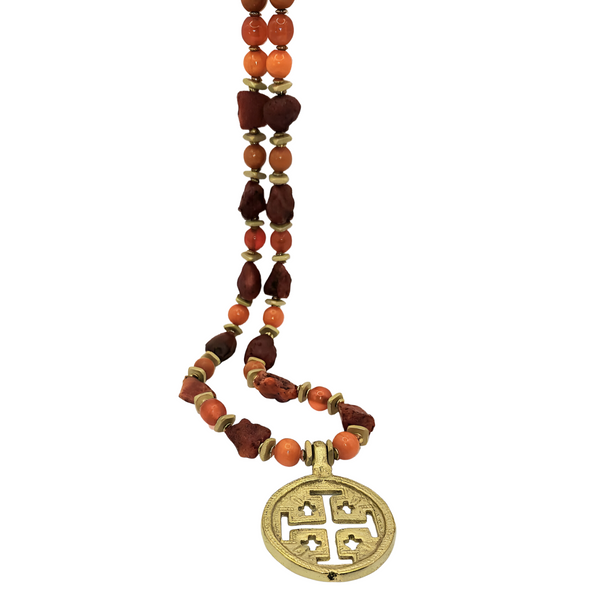 Brass Jerusalem Ethiopian Cross
