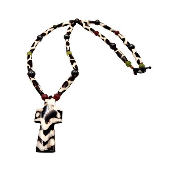 Batik Bone Cross Pendant