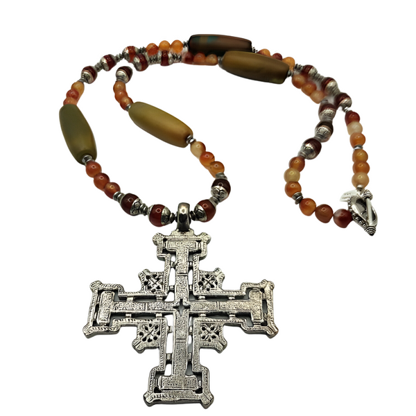 Harar Ethiopian Silver Cross Pendant