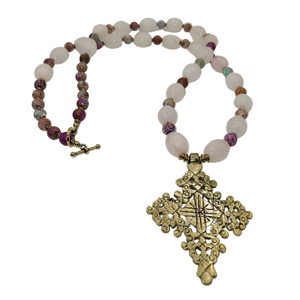 Dire Dawa Ethiopian Brass Cross Pendant