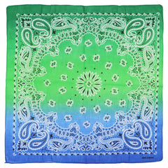Paisley Vibrant Ombre Gradient Cotton Bandana