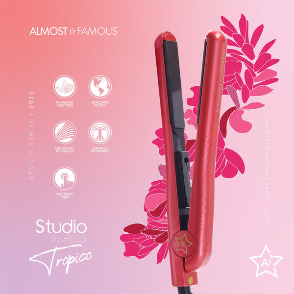 1.25" Tropico Studio Flat Iron with Waterprint Design