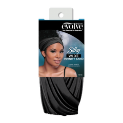 Silky Wide Infinity Band-Black