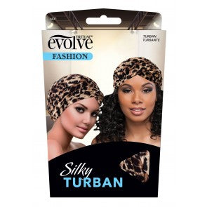 Evolve Silky Turban Animal Print