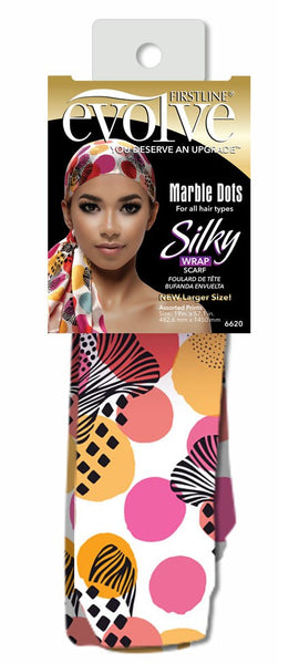 Silky Wrap Scarf-Marble Dot