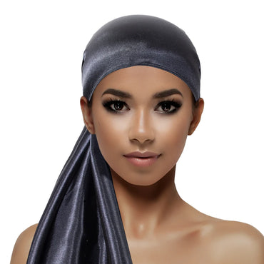SILKY WRAP SCARF, BLACK