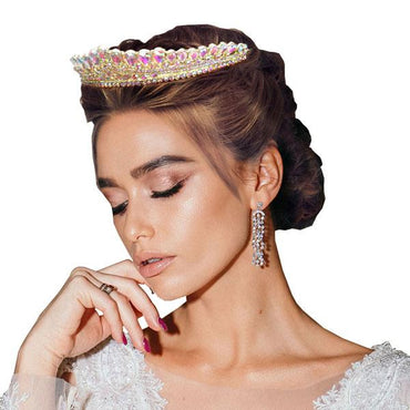 Teardrop Cluster Detailed Princess Tiara