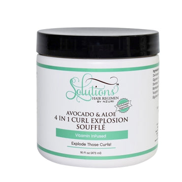 SOLUTIONS HAIR REGIMEN AVOCADO AND ALOE 4 IN 1 CURL EXPLOSION SOUFFLÉ 16OZ