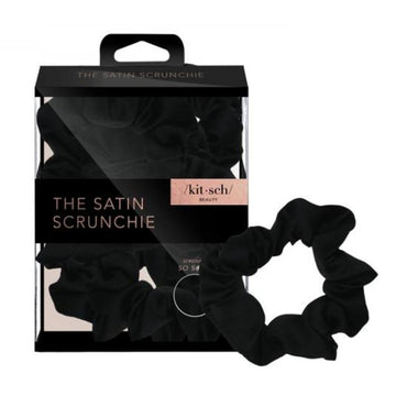 KITSCH Satin Sleep Scrunchies - Black