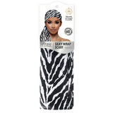 Evolve Silky Wrap Scarf, Zebra