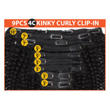 LUV CLIP IN 9PCS (KINKY CURLY) Regular price