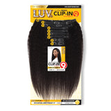 LUV CLIP IN 9PCS (NATURAL KINKY STRAIGHT)