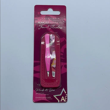 Mini Tweezer Duo with Leather Travel Case
