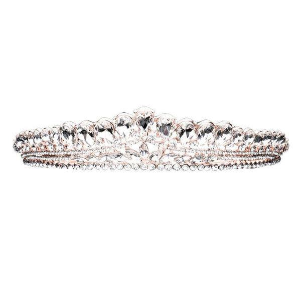Teardrop Cluster Detailed Princess Tiara