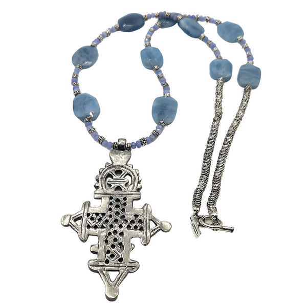 Silver Ethiopian Coptic Cross Pendant
