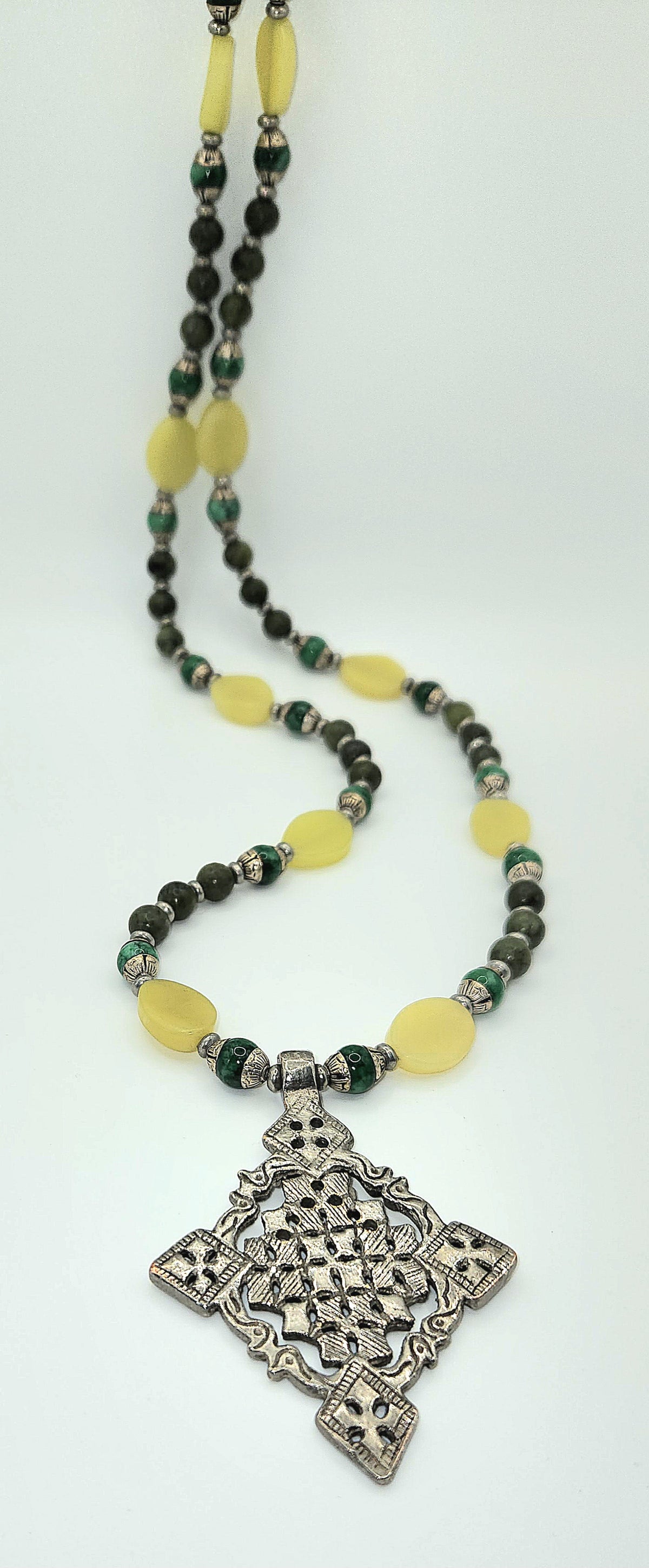 Ziway Cross Pendant with Precious Stones.