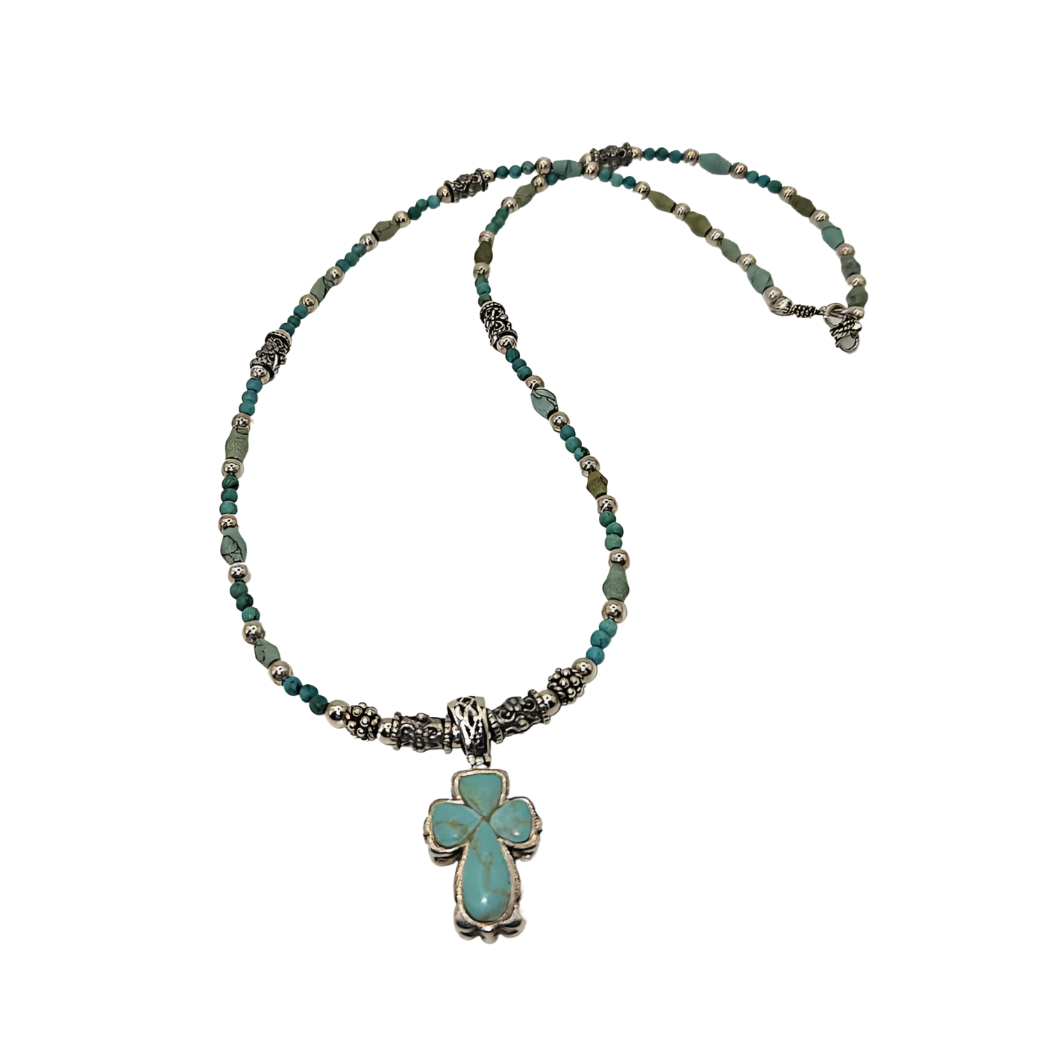 Sterling Silver Turquoise Cross