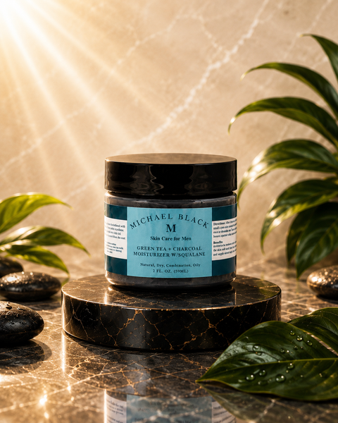 Michael Black Luxe Green Tea + Charcoal Moisturizer w/Squalane
