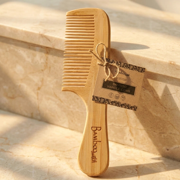 Bamboo Handled Comb