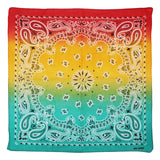 Paisley Vibrant Ombre Gradient Cotton Bandana