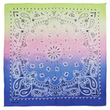 Paisley Vibrant Ombre Gradient Cotton Bandana