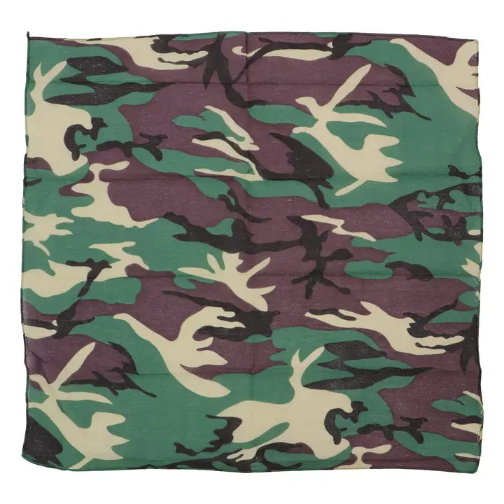 Camouflage Print Cotton Bandana