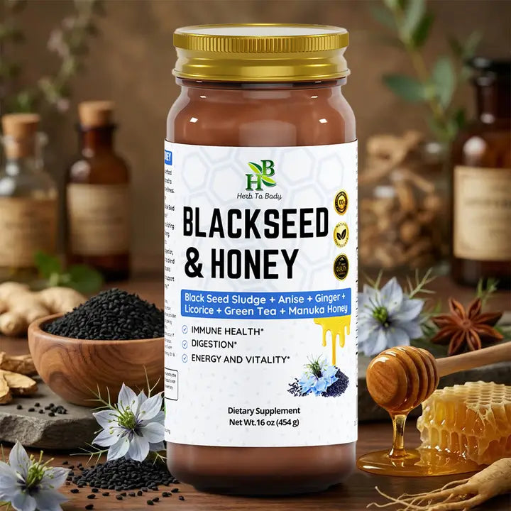 Black Seed Honey 16oz | Honey and Black Seed Mix Blend