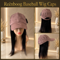 Suede Baseball Cap w/ Indian Remy Human Hair Aprox. 14"