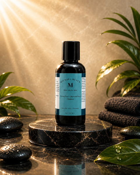 Michael Black Luxe Green Tea + Charcoal Face Cleanser 4oz