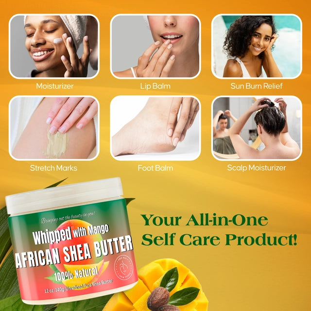 Whipped African Ivory Shea Butter 12oz