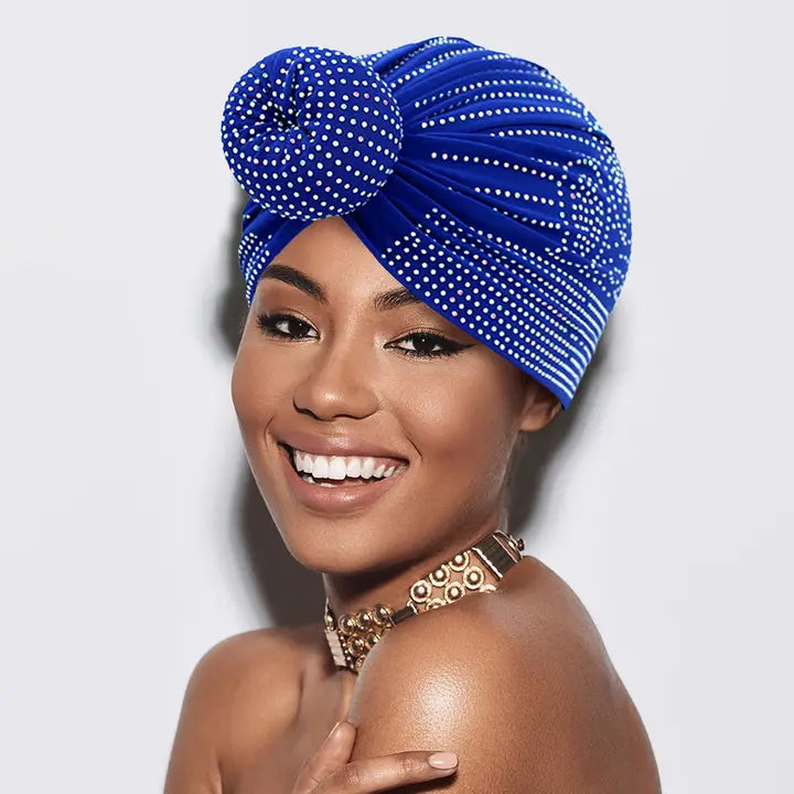 Bling Studded Turban Hair Wrap