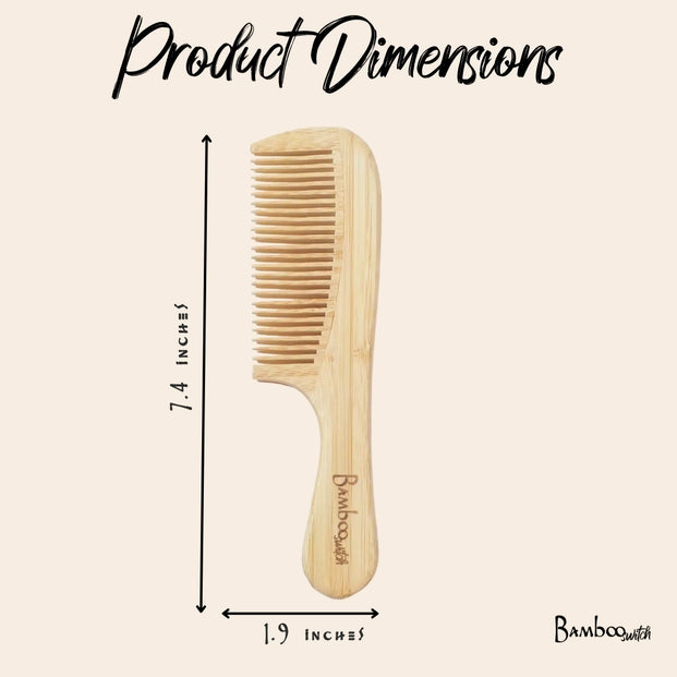 Bamboo Handled Comb