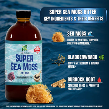Super Sea Moss Bitter - Herbal Bitter - 16oz Bottle