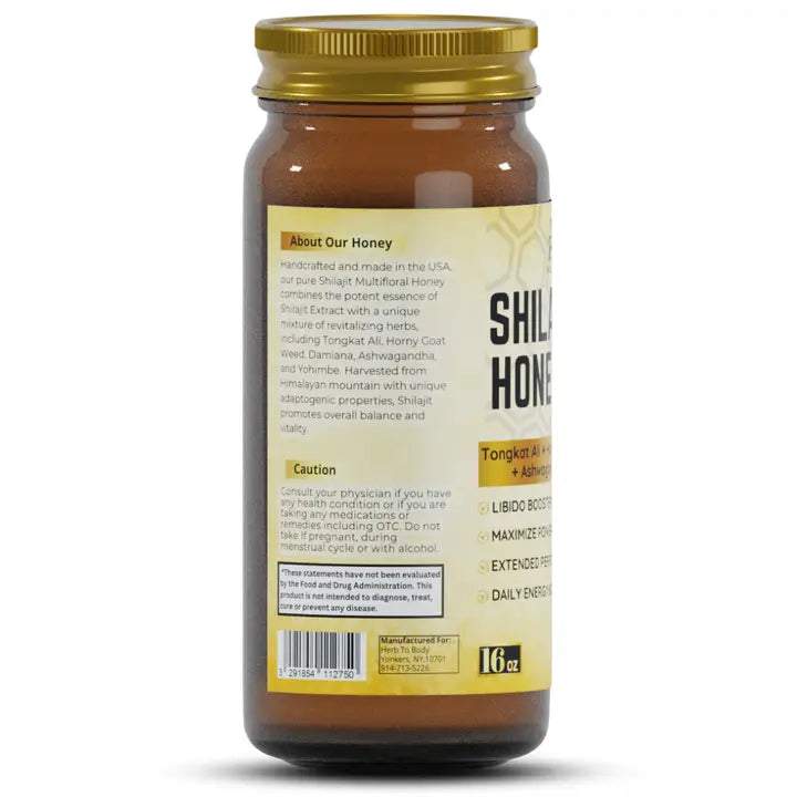 Shilajit Honey 16oz | Shilajit and Honey Blend