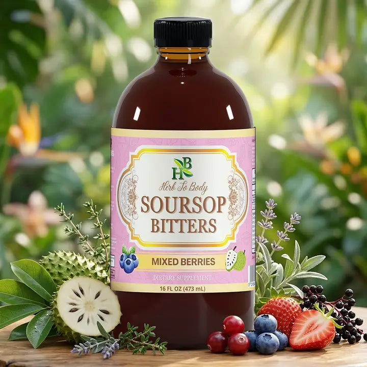 Soursop Bitters Mixed Berries 16oz | Immune & Gut Support