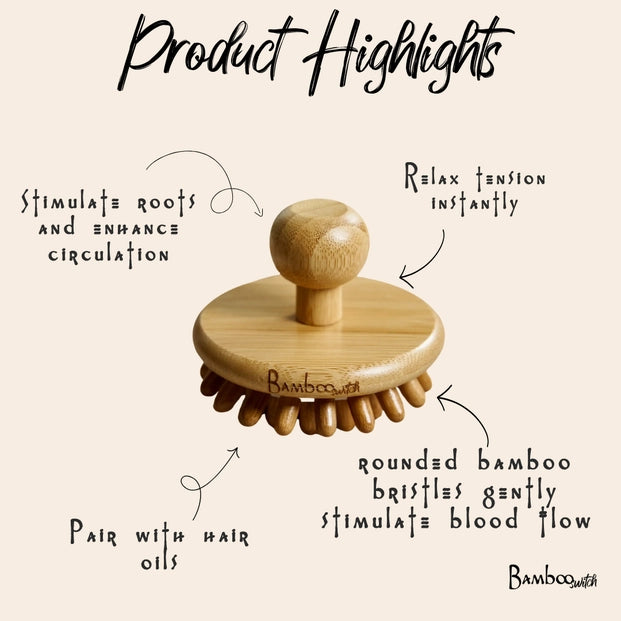 Bamboo Stimulating Scalp Massager
