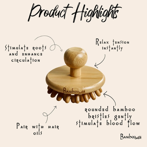 Bamboo Stimulating Scalp Massager