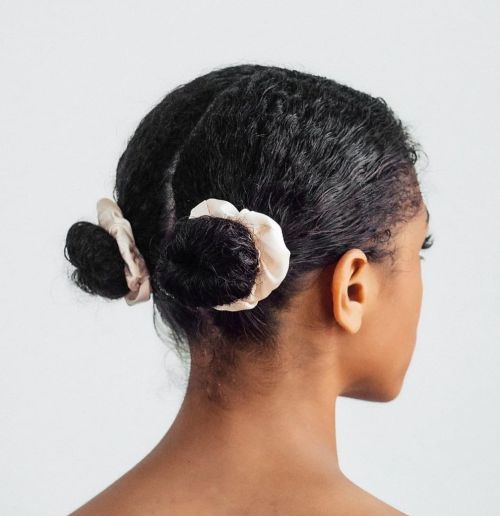 KITSCH Satin Sleep Scrunchies - Black