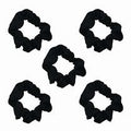 KITSCH Satin Sleep Scrunchies - Black