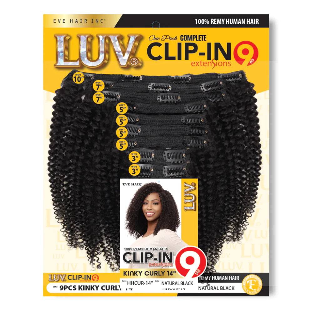 LUV CLIP IN 9PCS (KINKY CURLY) Regular price